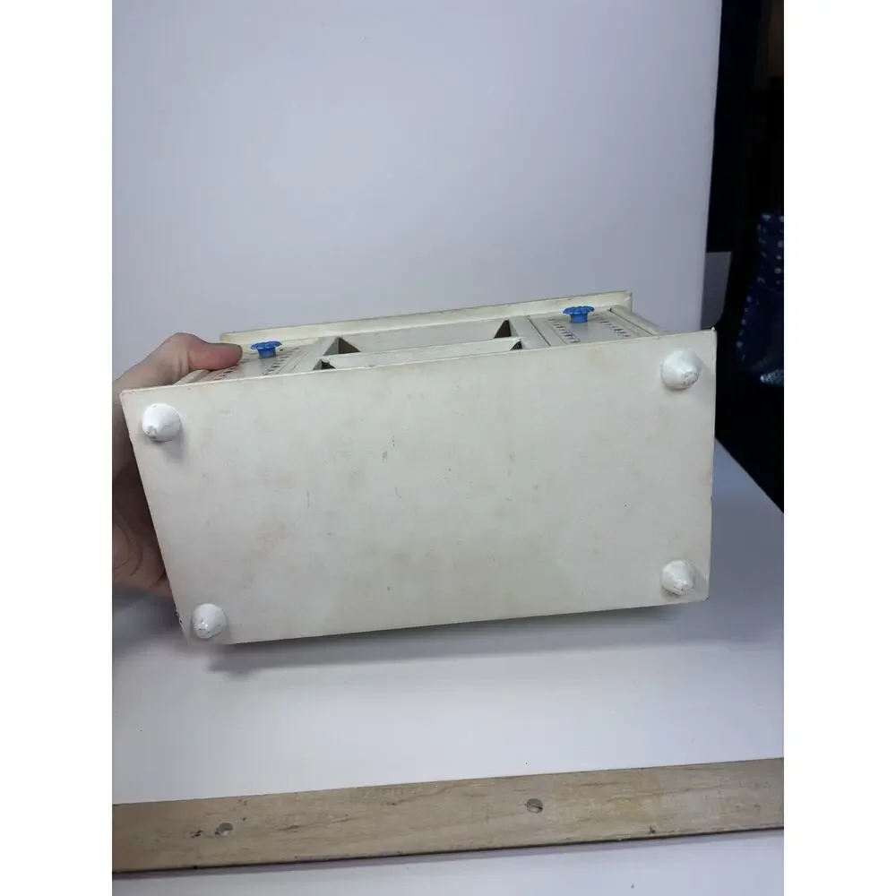 VINTAGE MCM MOD JEWELRY BOX Musical MINI DRESSER WHITE GIRL & Guitar 4 DRAWERS